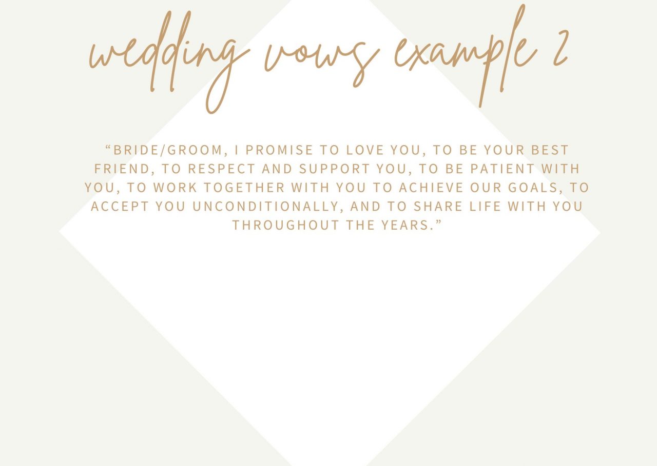 Bride and Groom's Customized Vows