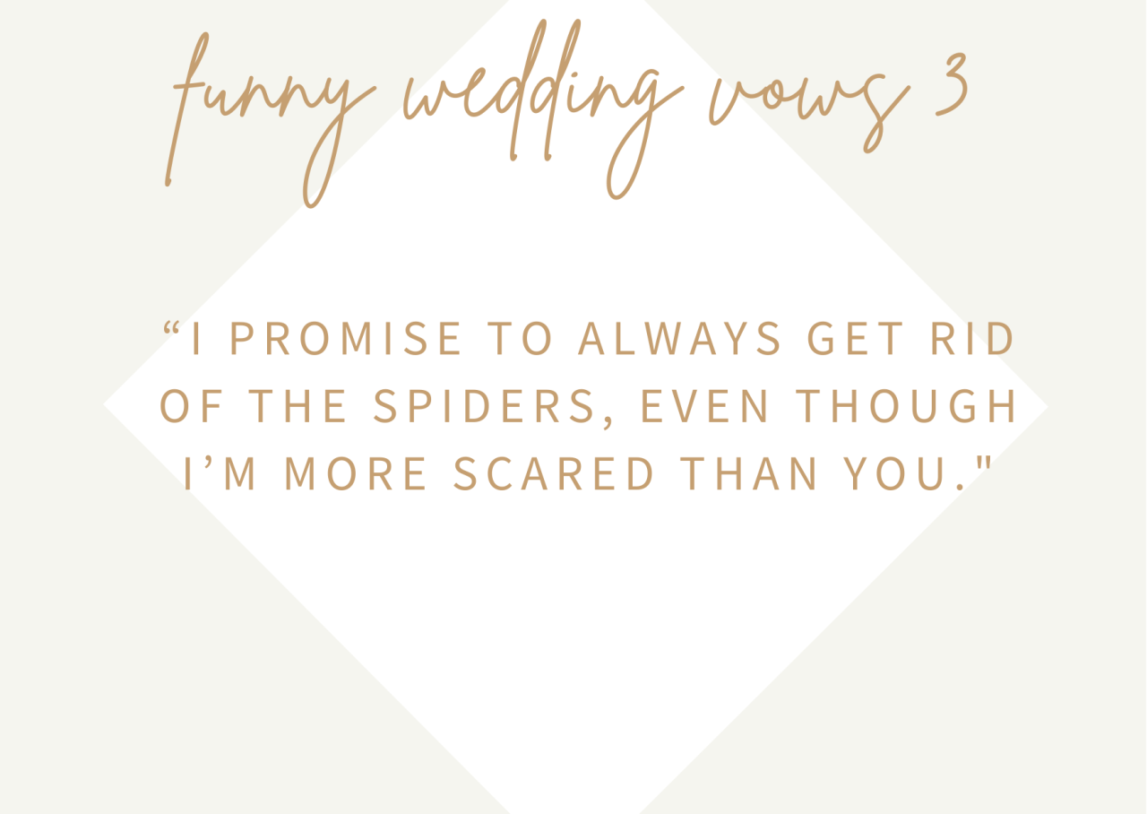 Make Your Guests Giggle With These Funny Wedding Vows | weddingsonline