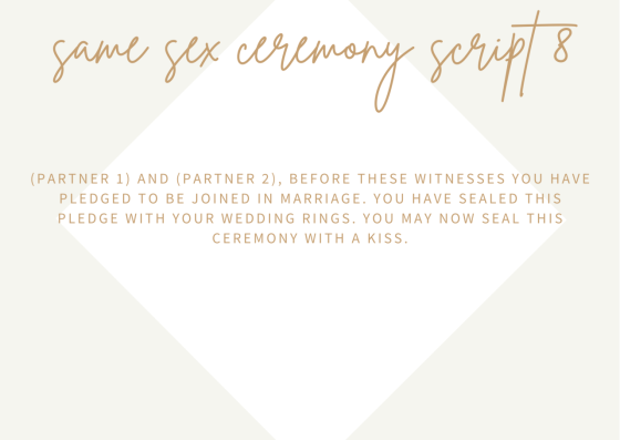 Same Sex Wedding Ceremony Script Ideas We Love Weddingsonline 0384