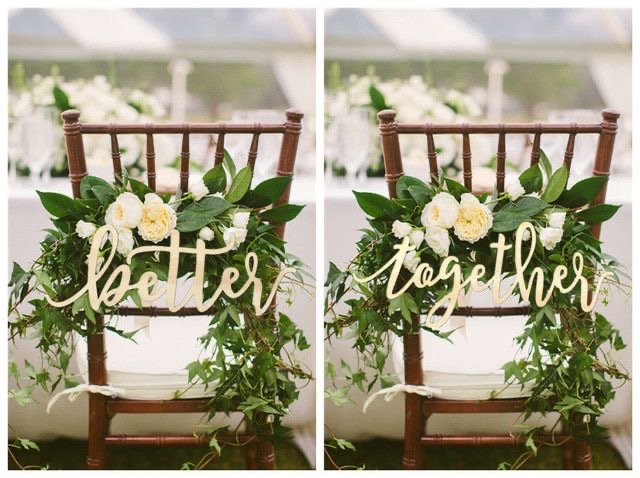bride and groom chair decor