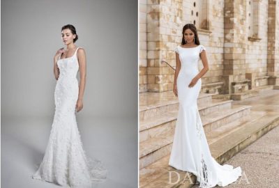 fit and flare wedding gowns
