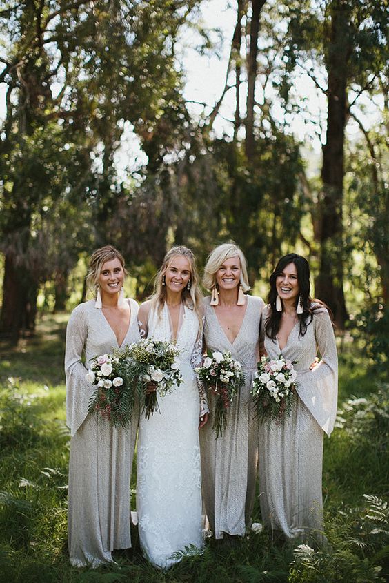 long sleeve bridesmaids dresses