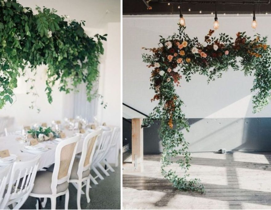hanging floral installations