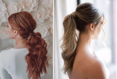 bridal ponytails