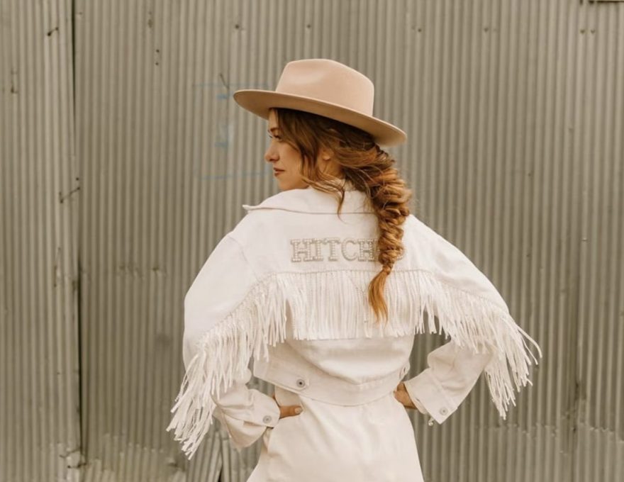 Denim jackets for the bride