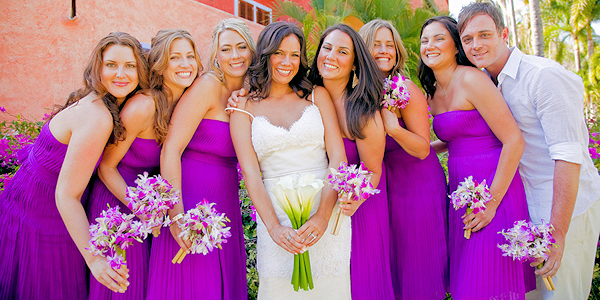Purple Bridesmaids Dresses 