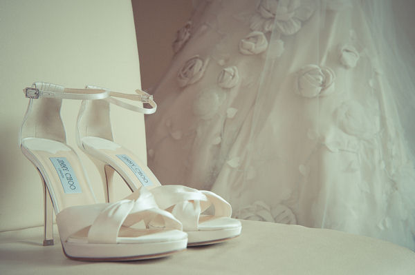 Jimmy Choo Wedding Shoes and Wedding Dress