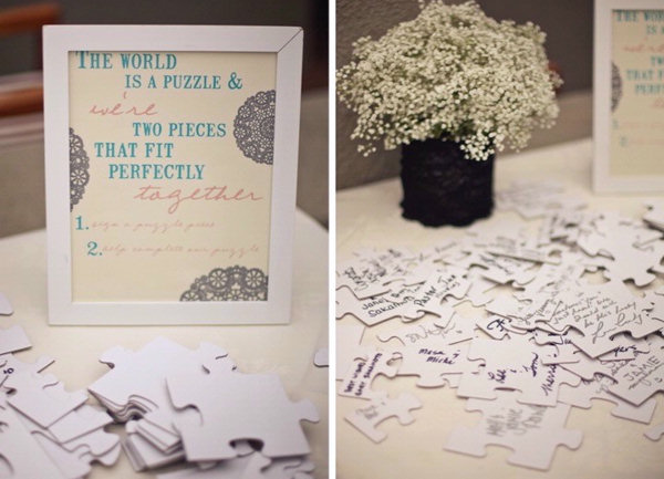 Puzzle Wedding Guest Book