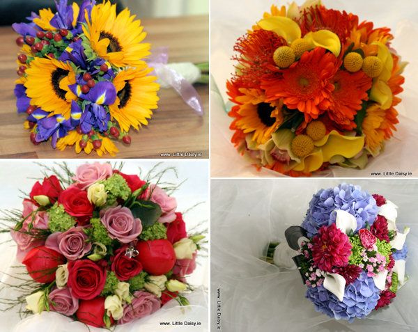 Colour Clash Wedding Bouquets