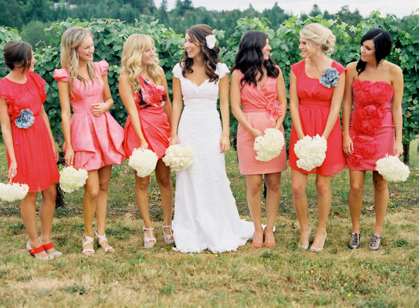 Mismatched Bridesmaids Dresses