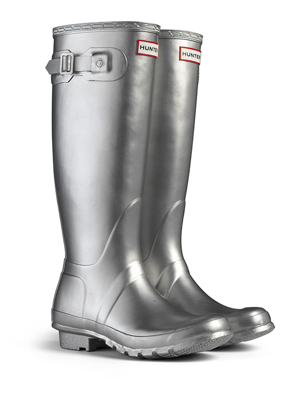 Silver Hunter wellie boots