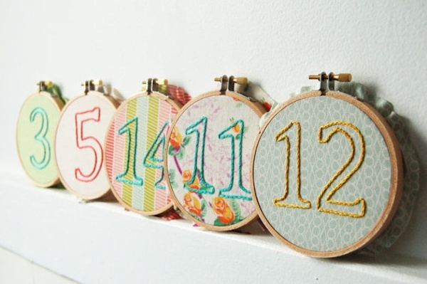 embroidered table numbers