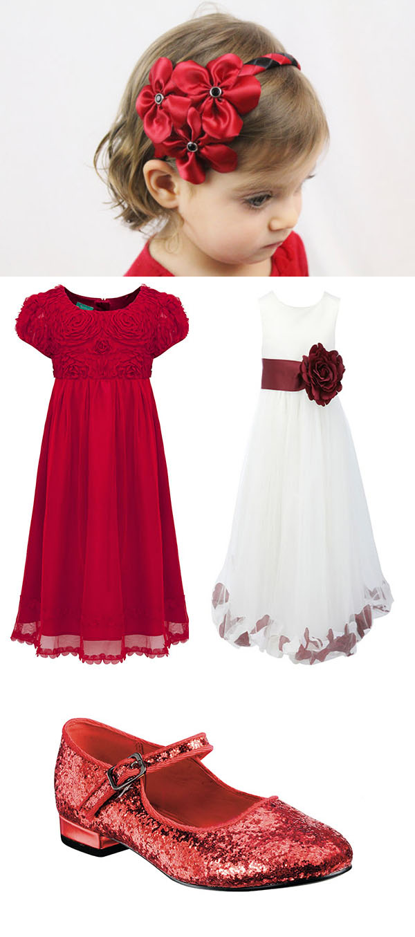 Red wedding wear for little girls