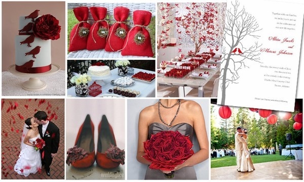 red wedding colour palette