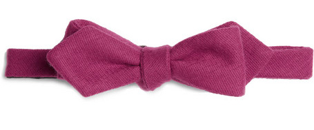 Magenta wool bow tie