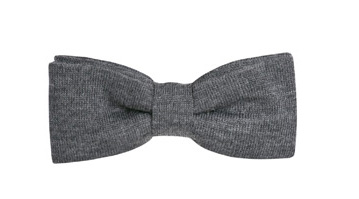 Grey wool bow tie