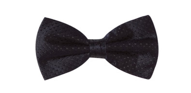Black polka dot bow tie 