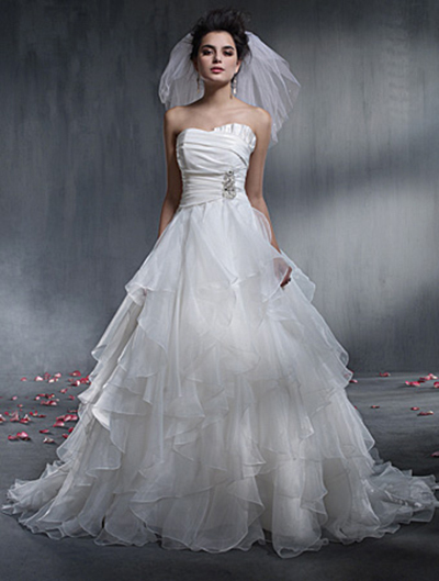 Taffeta wedding gown by Alfred Angelo