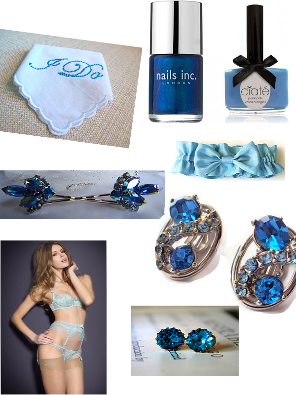 Blue accessories for your wedding day