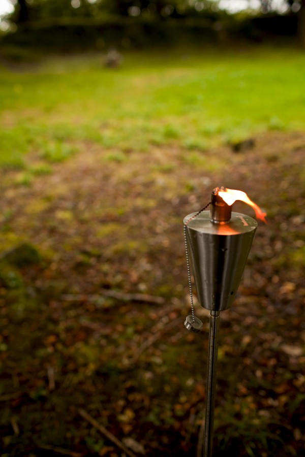 outdoor fire lamp by MrsRedHead Photography