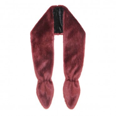 Wine faux fur Vixen scarf