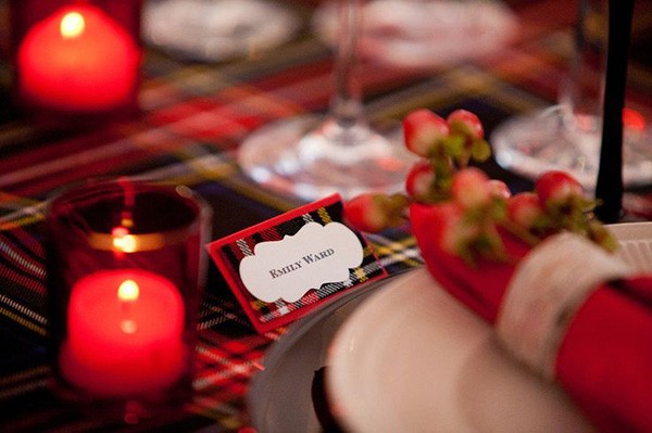 Christmas wedding table