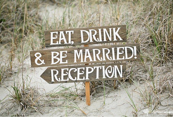 Reception wedding sign
