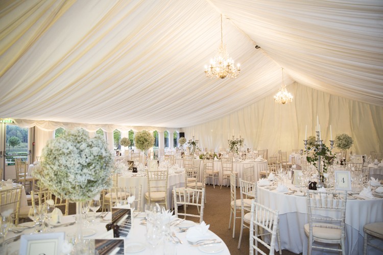 Marquee reception at Castle Leslie