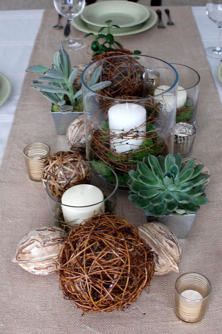 natural tones for your wedding tables