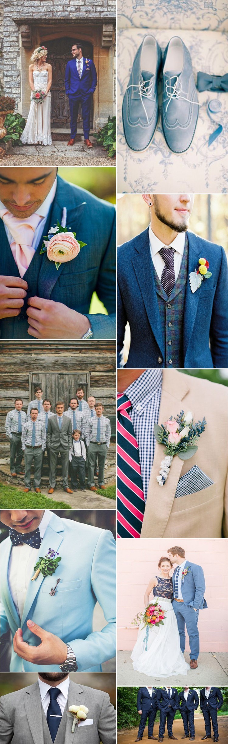 Boys in blue: navy blue grooms wear inspiration