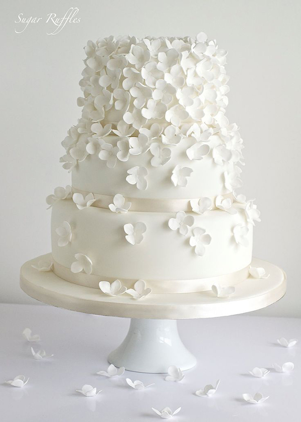 Textured wedding cakes