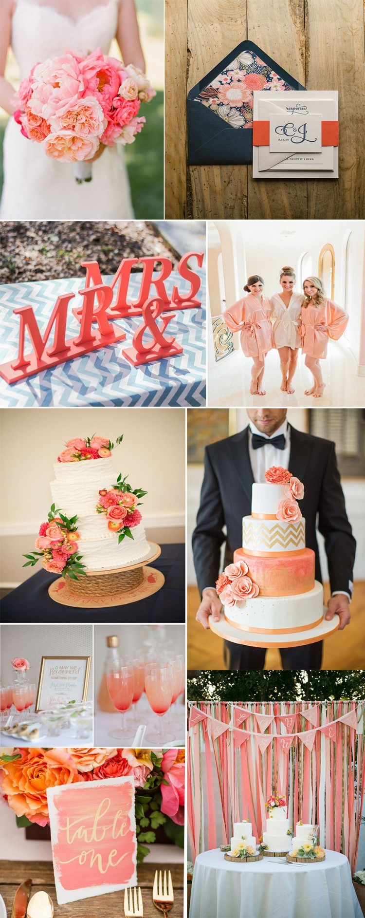 coral wedding ideas for summer