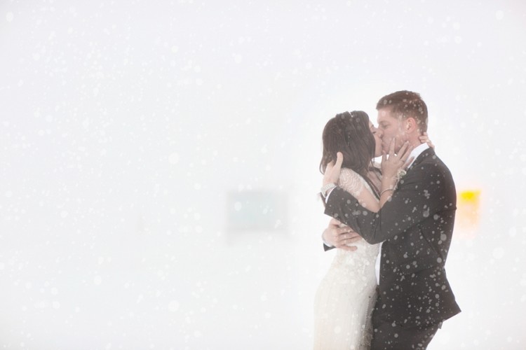 Snow covered mountain wedding in Italy by David Bastianoni 