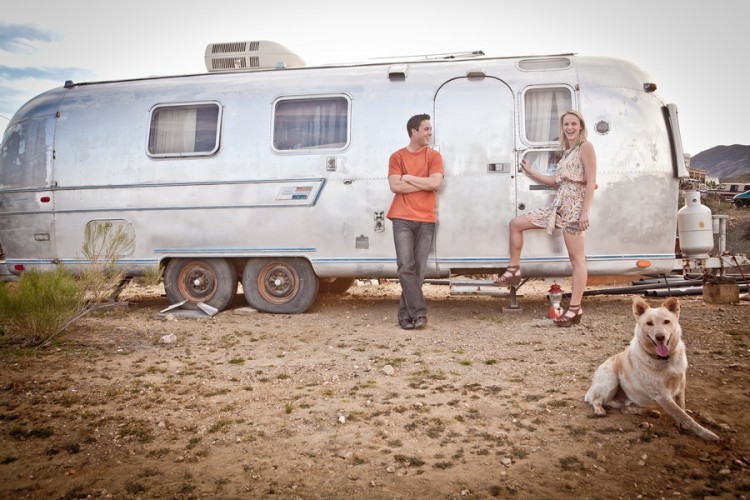 Quirky desert engagement shoot by Photography by Verdi