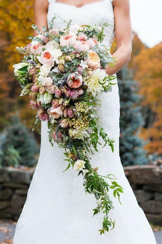 Cascade bridal bouquet