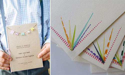 Creative uses for washi tape at your wedding