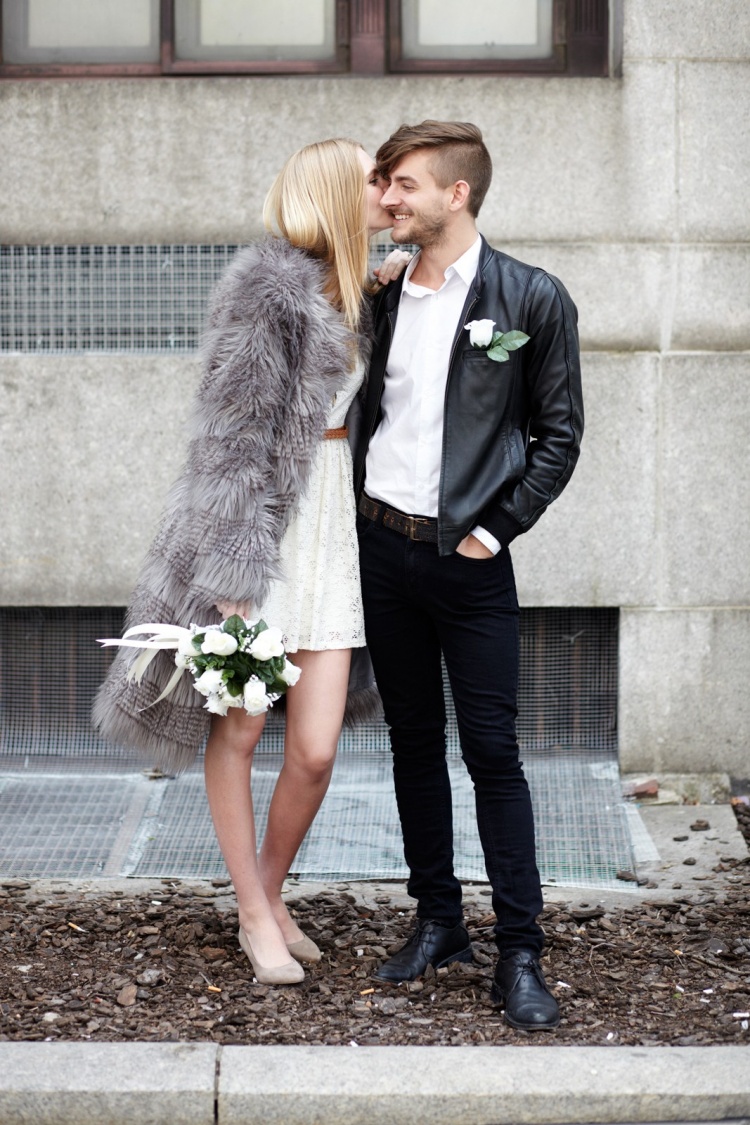 grey-feather-bridal-cover-up-coat-young-couple-refinery