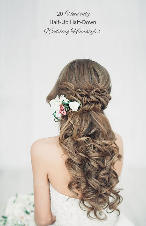 20 Perfect Half Up Half Down Hairstyles for the Bride | weddingsonline