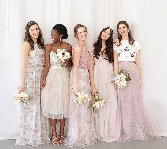 mismatched-bridesmaid-dresses-ideas-bhldn-pink