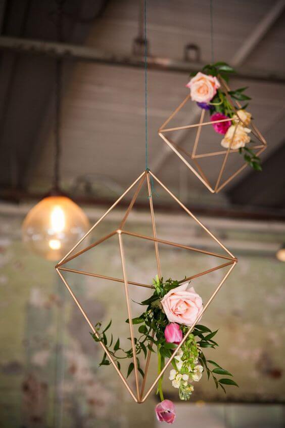 modern-industrial-wedding-decor-copper-vase