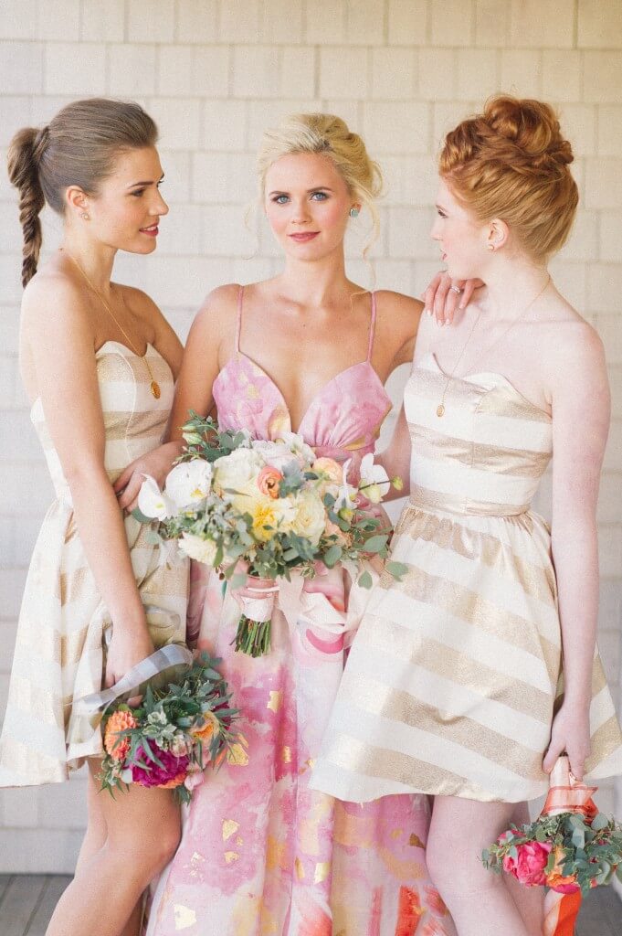 preppy-gold-stripe-bridesmaids-dresses-short-prom-mrs2be