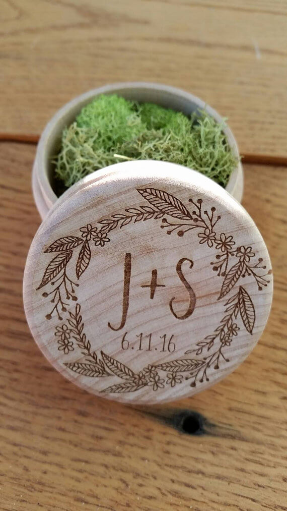 Wedding ring holders from Etsy