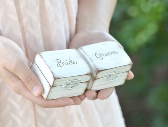 Wedding ring holders from Etsy