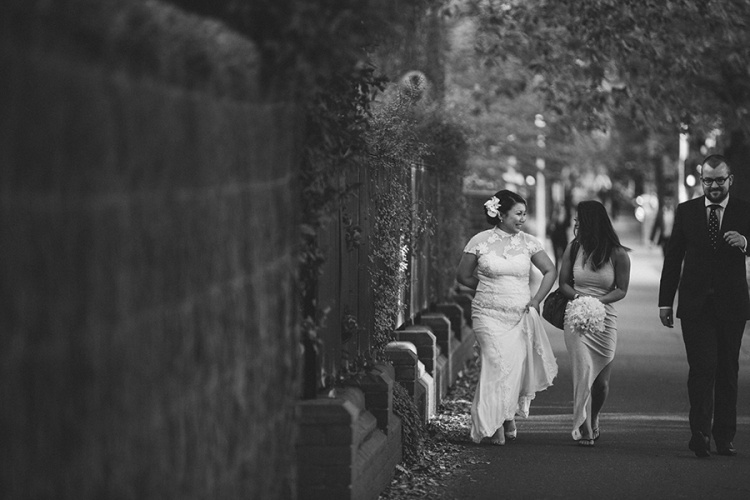 11-intimate-St-Kilda-outdoor-wedding-walking-to-ceremony