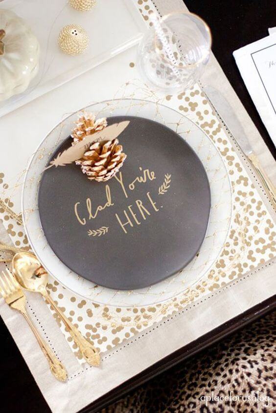 Wedding-Table-Place-Setting-Gold-Pinecone-Autumn