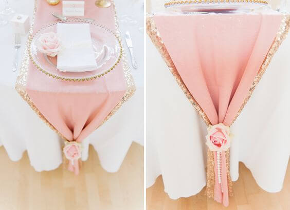 table runners and garlands