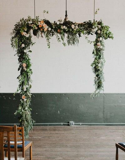 floral ceremony arch for summer