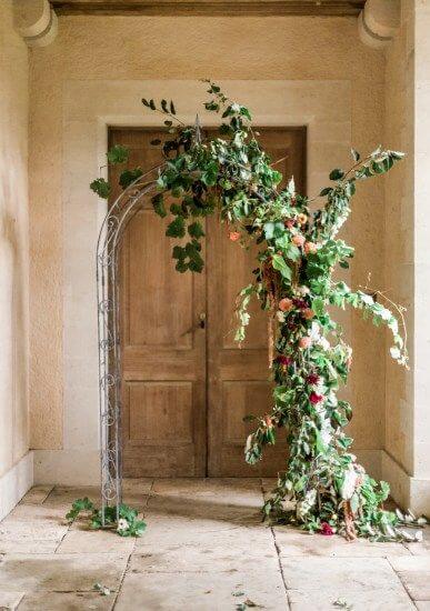 floral ceremony arch for summer