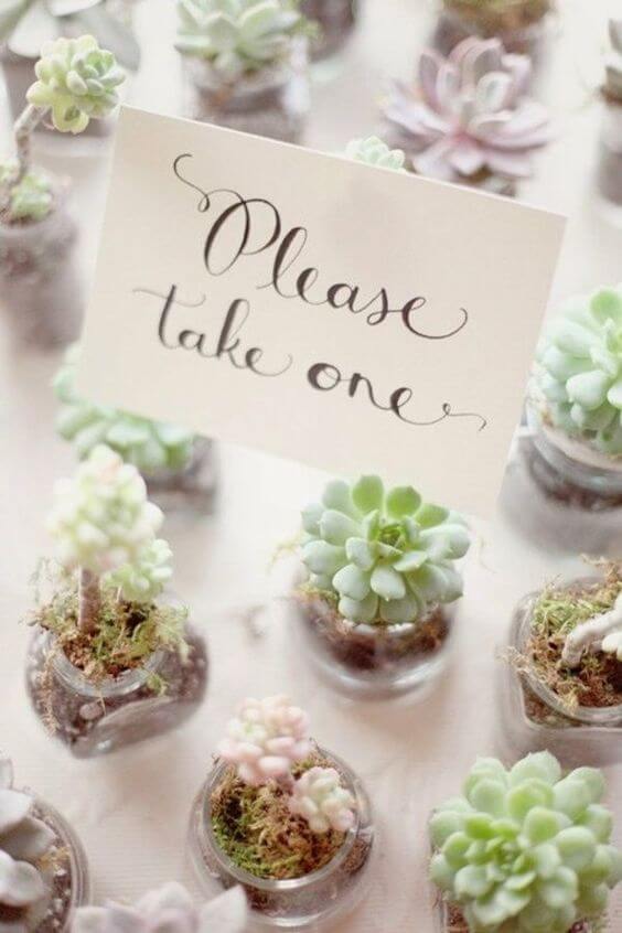 Natural wedding favours