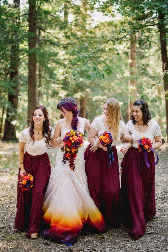 coloured wedding dresses